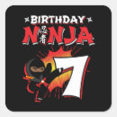 Recherche de ninjas autocollants Fête d'anniversaire de ninja