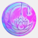 Recherche de fleur lotus rose autocollants Bleu