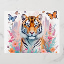 Recherche de tigres cartes postales Vintage