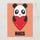 Recherche de panda kawaii cartes postales Coeur