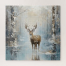 Recherche de cerf puzzles Neige