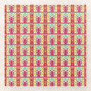 Recherche de textile dessous de verres Fleur