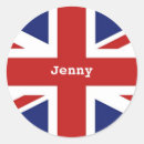 Recherche de monde drapeau autocollants Britannique
