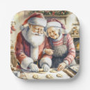 Recherche de père noël vintage assiettes en papier Fête de noël