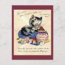 Recherche de chatons vintages vœux cartes Pour enfants