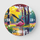 Recherche de rose flamant horloges Oiseau
