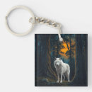 Recherche de loup sauvage porteclés Forêt