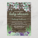 Recherche de succulent baby shower invitations Rustique