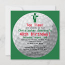 Recherche de golf 50th anniversaire invitations Parti
