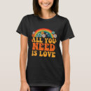 Recherche de les années 70 femme tshirts Paix
