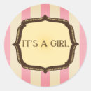 Recherche de vintage rose autocollants Baby shower