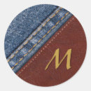 Recherche de cuir bleu autocollants Vintage