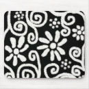 Recherche de flores tapis souris Noir