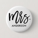 Recherche de nouveaux mariés badges Typographie