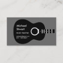 Recherche de guitare acoustique cartes visite Noir et blanc
