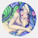 Recherche de art de sirène autocollants Bleu