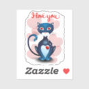 Recherche de chats romantiques autocollants Amour