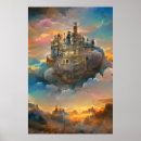 Recherche de château de conte de fées posters Coloré