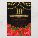 Recherche de black gold red anniversaire invitations Moderne