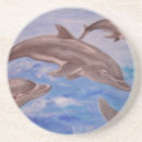 Recherche de dauphins dessous de verres Bleu