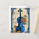 Recherche de musique violon cartes postales Illustration