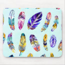 Recherche de plumes colorées tapis souris Motif