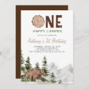 Recherche de bear 1ans anniversaire invitations Moderne