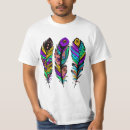 Recherche de plumes colorées tshirts Abstrait