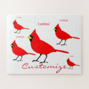Recherche de cardinal puzzles Oiseaux rouges