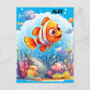 Recherche de poissons colorés cartes postales Eau
