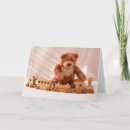 Recherche de train jouet vœux cartes Ours en peluche
