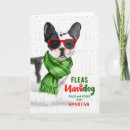 Recherche de noël de chien cartes postales Boston terrier