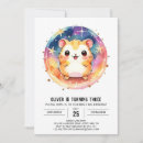 Recherche de hamster anniversaire invitations Aquarelle