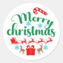 Recherche de père noël classique autocollants Renne
