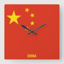 Recherche de chine horloges Drapeau de la chine