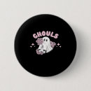 Recherche de fantôme effrayant badges Halloween rétro