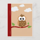 Recherche de petit hibou cartes postales Arbre