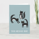 Recherche de chats noirs et blancs vœux cartes Drôle