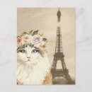 Recherche de chat paris cartes postales Unique