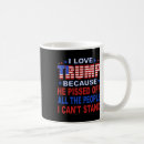 Recherche de trump pour le président tasses Vote