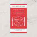 Recherche de alerte médicale cartes visite Restaurant