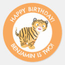 Recherche de tigre orange autocollants Anniversaire