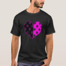Recherche de rose de point de polka tshirts Coeur