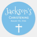 Recherche de baptême blanc autocollants Bleu