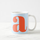 Recherche de orange et bleu tasses Monogramme