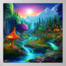 Recherche de champignon magique posters Paysage