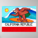 Recherche de drapeau de la californie posters Surf