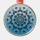 Recherche de mandala bleu ornements Noël