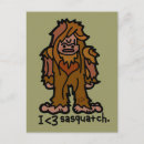 Recherche de sasquatch cartes postales Pied