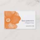 Recherche de fleurs oranges cartes visite Chic